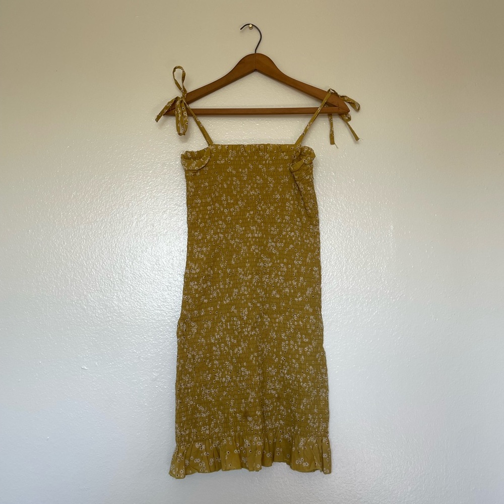 Ruched Floral Mini Dress